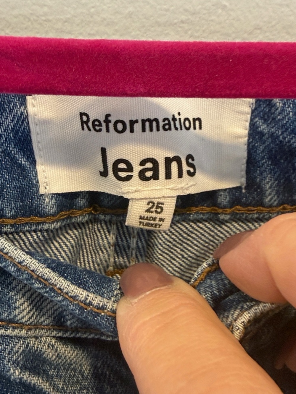 Reformation Cary High Rise Slouchy Wide Leg Jeans 25 - Picture 3 of 4